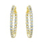 Diamond Hoop Earrings 1.00ct G/SI Quality Diamonds 18k Yellow Gold - All Diamond