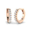 Diamond Huggie Hoop Earrings 0.08ct G/SI Quality in 9k Rose Gold - All Diamond