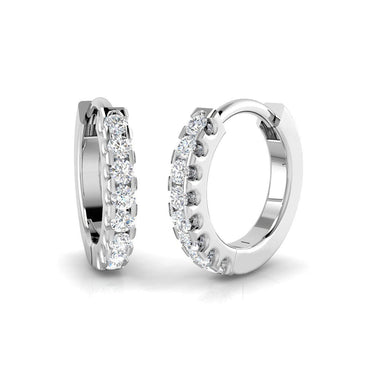 Timeless Square Diamond Hoop Earrings-Candere by Kalyan Jewellers