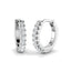 Diamond Huggie Hoop Earrings 0.08ct G/SI Quality in 9k White Gold