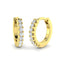 Diamond Huggie Hoop Earrings 0.08ct G/SI Quality in 9k Yellow Gold - All Diamond