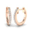 Diamond Huggie Hoop Earrings 0.10ct G/SI Quality in 18k Rose Gold
