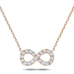 Diamond Infinity Necklace 0.50ct G/SI Quality in 18k Rose Gold - All Diamond