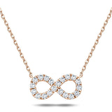 Diamond Infinity Necklace 0.50ct G/SI Quality in 18k Rose Gold - All Diamond