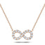 Diamond Infinity Necklace 0.50ct G/SI Quality in 18k Rose Gold - All Diamond