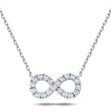 Diamond Infinity Necklace 0.50ct G/SI Quality in 18k White Gold - All Diamond