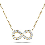 Diamond Infinity Necklace 0.50ct G/SI Quality in 18k Yellow Gold - All Diamond