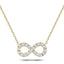 Diamond Infinity Necklace 0.50ct G/SI Quality in 18k Yellow Gold