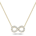 Diamond Infinity Necklace 0.50ct G/SI Quality in 18k Yellow Gold - All Diamond