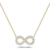 Diamond Infinity Necklace 0.50ct G/SI Quality in 18k Yellow Gold - All Diamond