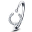 Diamond Initial 'C' Ring 0.10ct Premium Quality in 18k White Gold