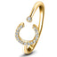 Diamond Initial 'C' Ring 0.10ct Premium Quality in 18k Yellow Gold - All Diamond