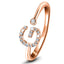 Diamond Initial 'G' Ring 0.10ct Premium Quality in 18k Rose Gold