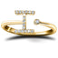 Diamond Initial 'I' Ring 0.10ct Premium Quality in 18k Yellow Gold - All Diamond