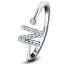 Diamond Initial 'N' Ring 0.10ct Premium Quality in 18k White Gold