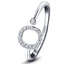 Diamond Initial 'O' Ring 0.10ct Premium Quality in 18k White Gold