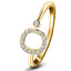 Diamond Initial 'O' Ring 0.10ct Premium Quality in 18k Yellow Gold