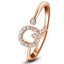 Diamond Initial 'Q' Ring 0.10ct Premium Quality in 18k Rose Gold