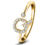 Diamond Initial 'Q' Ring 0.10ct Premium Quality in 18k Yellow Gold