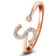Diamond Initial 'S' Ring 0.10ct Premium Quality in 18k Rose Gold