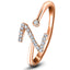 Diamond Initial 'Z' Ring 0.10ct Premium Quality in 18k Rose Gold
