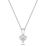 Diamond Pendant Necklace 0.25ct G/SI Quality 18k White Gold 6.5x12.3 - All Diamond
