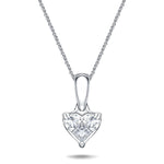 Diamond Pendant Necklace 0.25ct G/SI Quality 18k White Gold 6.5x12.3 - All Diamond