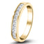 Diamond Princess Half Eternity Ring 0.50ct G/SI 18k Yellow Gold 3.8mm