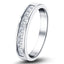 Diamond Princess Half Eternity Ring 0.50ct G/SI in Platinum 3.8mm