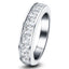 Diamond Princess Half Eternity Ring 1.20ct G/SI 18k White Gold 4.3mm