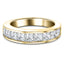 Diamond Princess Half Eternity Ring 1.40ct G/SI 18k Yellow Gold 4.5mm - All Diamond