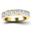 Diamond Princess Half Eternity Ring 1.40ct G/SI 18k Yellow Gold 4.5mm - All Diamond