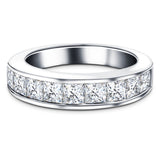 Diamond Princess Half Eternity Ring 1.50ct G/SI in Platinum 4.4mm - All Diamond
