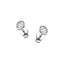 Diamond Rub Over Stud Earrings 0.20ct G/SI Quality in 18k White Gold