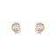 Diamond Rub Over Earrings 0.30ct G/SI Quality in 18k Rose Gold - All Diamond