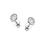 Diamond Rub Over Stud Earrings 0.50ct G/SI Quality in 18k White Gold