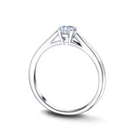 Diamond Solitaire Engagement Ring 0.20ct G/SI Quality 18k White Gold - All Diamond
