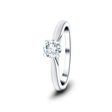 Diamond Solitaire Engagement Ring 0.25ct G/SI Quality in Platinum - All Diamond