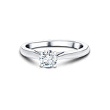 Diamond Solitaire Engagement Ring 0.25ct G/SI Quality in Platinum - All Diamond