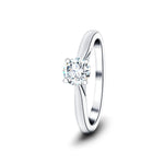 Diamond Solitaire Engagement Ring 0.33ct G/SI Quality 18k White Gold - All Diamond