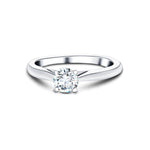 Diamond Solitaire Engagement Ring 0.33ct G/SI Quality 18k White Gold - All Diamond