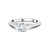 Diamond Solitaire Engagement Ring 0.40ct G/SI Quality 18k White Gold - All Diamond