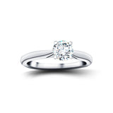 Diamond Solitaire Engagement Ring 0.40ct G/SI Quality in Platinum - All Diamond