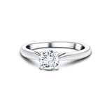 Diamond Solitaire Engagement Ring 0.40ct G/SI Quality in Platinum - All Diamond