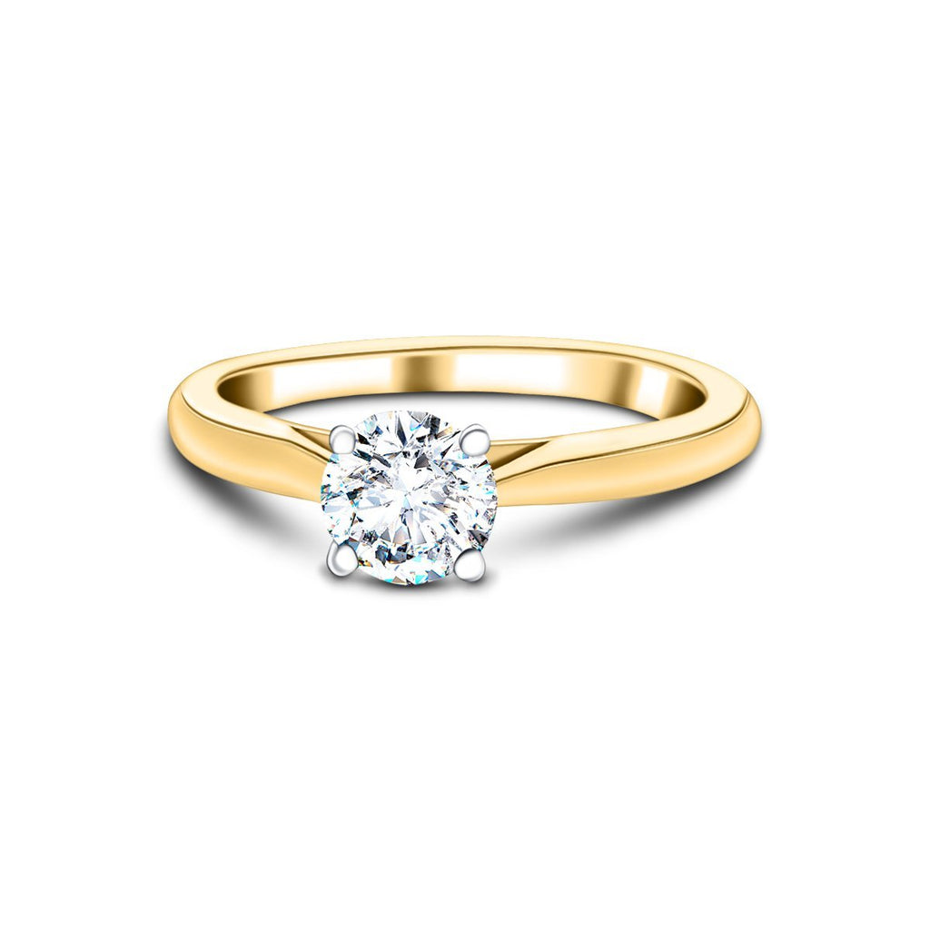 Diamond Solitaire Engagement Ring 0.50ct G/SI Quality 18k Yellow Gold - All Diamond