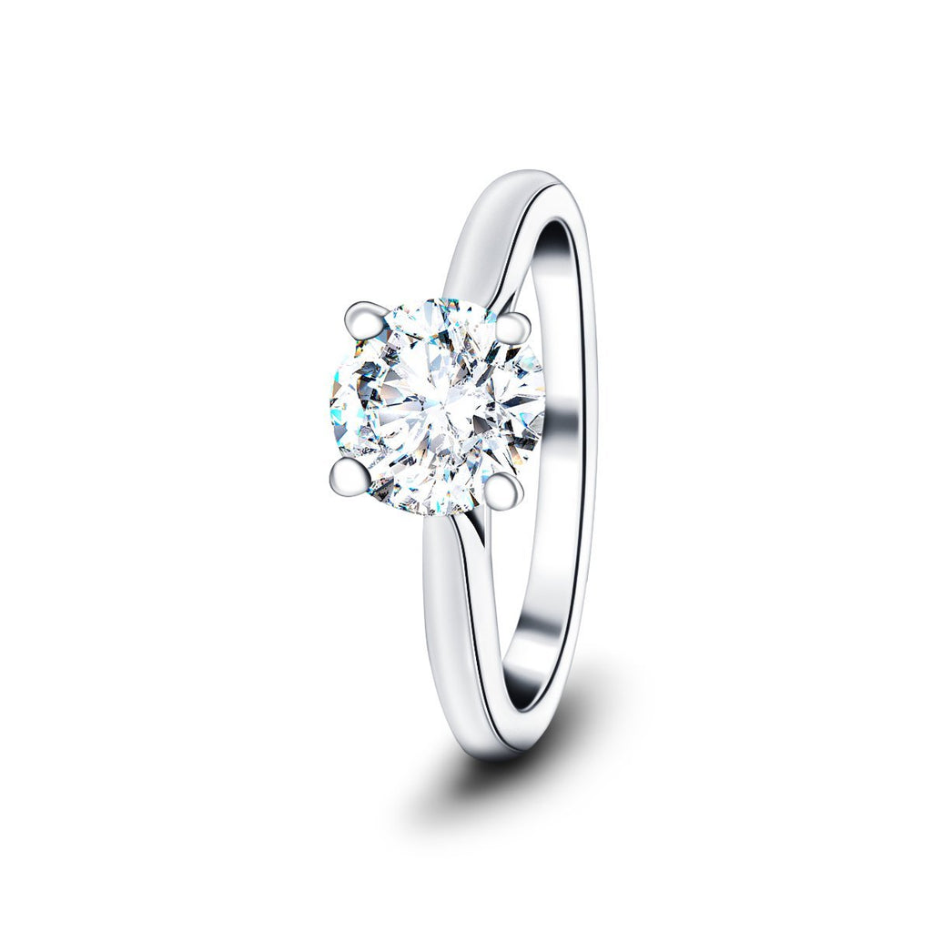 Diamond Solitaire Engagement Ring 1.00ct G/SI Quality in Platinum - All Diamond