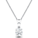 Diamond Solitaire Necklace 0.25ct G/SI in 18k White Gold - All Diamond