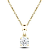 Diamond Solitaire Necklace 0.35ct G/SI in 18k Yellow Gold - All Diamond