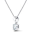 Diamond Solitaire Necklace 0.40ct G/SI in 18k White Gold - All Diamond