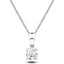 Diamond Solitaire Necklace 0.60ct G/SI in 18k White Gold - All Diamond